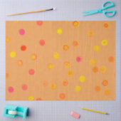 Twisty Polka Dot Spirals Orange Tissue Paper Tissuepapier (Craft)