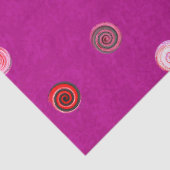 Twisty Polka Dot Spirals Pink Tissue Paper Tissuepapier (Detail)