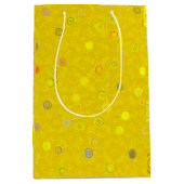 Twisty Polka Dot Spirals Yellow Gift Bag Medium Cadeauzakje (Voorkant)