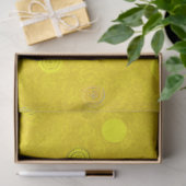 Twisty Polka Dot Spirals Yellow Tissue Paper Tissuepapier (Geschenk)