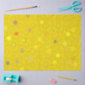 Twisty Polka Dot Spirals Yellow Tissue Paper Tissuepapier (Craft)