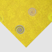Twisty Polka Dot Spirals Yellow Tissue Paper Tissuepapier (Detail)