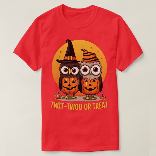 Twit Twoo or Treat Halloween Owl TShirt 1 (Design voorkant)