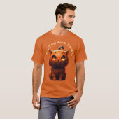 Twitch en Twirl Pumpkin Cat T-shirt (Voorkant volledig)
