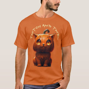 Twitch en Twirl Pumpkin Cat T-shirt