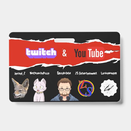 Twitch en YouTube maker badge(Jackal_Z) Badge (Voorzijde)