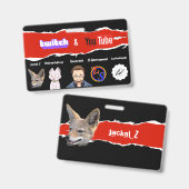 Twitch en YouTube maker badge(Jackal_Z) Badge (Voor- en achterkant)