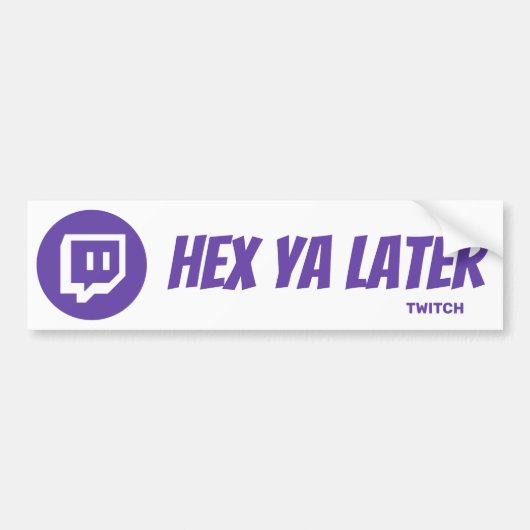 Twitch-label Bumpersticker (Voorkant)