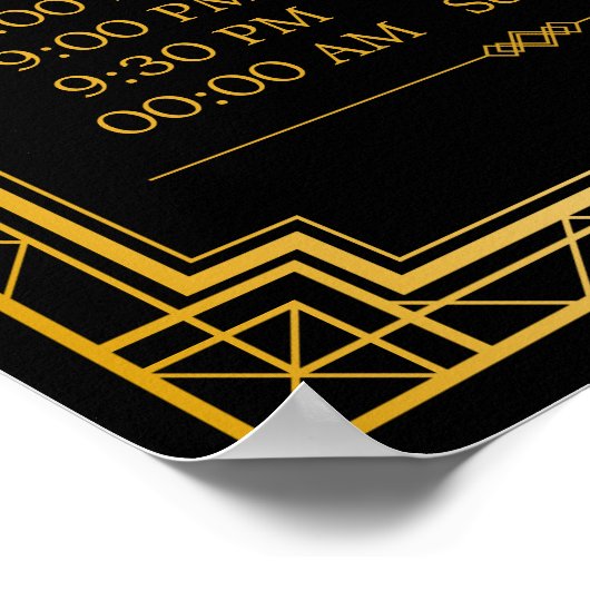 Twitschema-teken | Gatsby Art Deco Poster (Hoek)