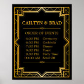 Twitschema-teken | Gatsby Art Deco Poster (Voorkant)