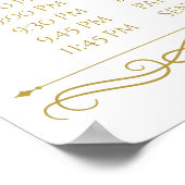 Twitschema-teken | Gold Swirl-kalligrafie Poster (Hoek)