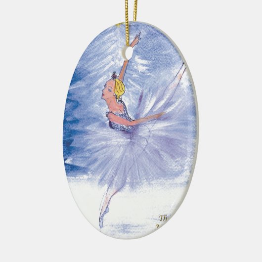 Twitt Snow Queen-Nutkraker Ballet van Marie L Keramisch Ornament (Links)