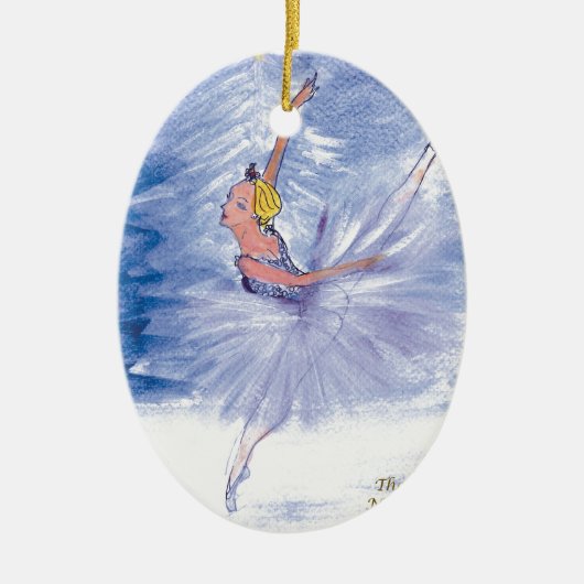 Twitt Snow Queen-Nutkraker Ballet van Marie L Keramisch Ornament (Voorkant)