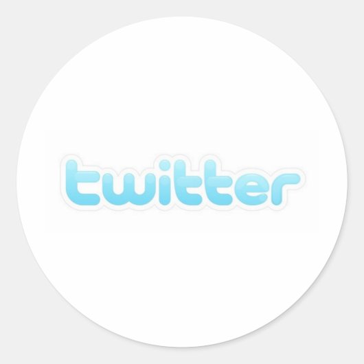 Twitter-achtig! Ronde Sticker (Voorkant)