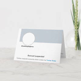 Twitter Ban Funny Humor Joke Verjaardag Kaart