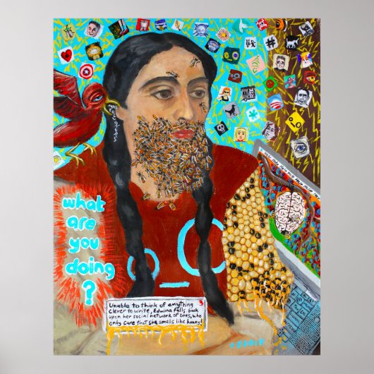 Twitter Bee Beard Print (Voorkant)