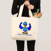 Twitter-blauwe vogel grote tote bag (Voorkant (product))