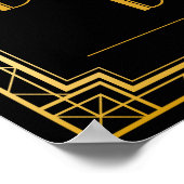 Twitter-bord voor dessert | Gatsby Art Deco Poster (Hoek)