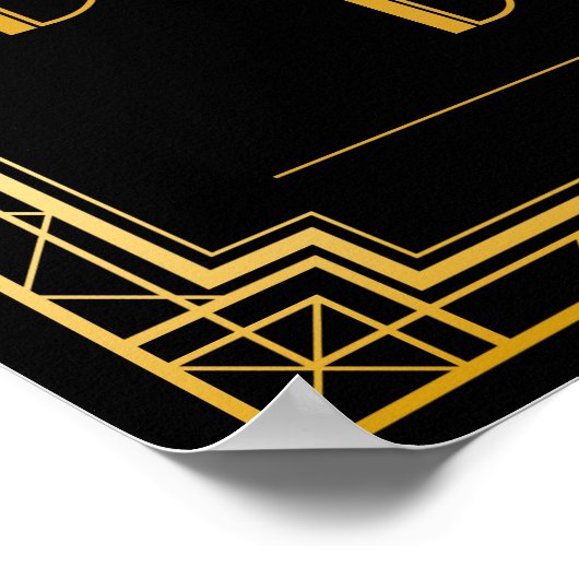 Twitter-bord voor dessert | Gatsby Art Deco Poster (Hoek)