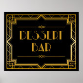 Twitter-bord voor dessert | Gatsby Art Deco Poster (Voorkant)