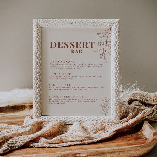 Twitter-bord voor dessert poster