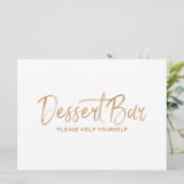 Twitter-bord voor dessert | Stylish Gold Roos Kaart (Staand voorkant)