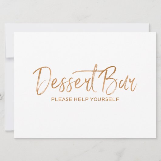 Twitter-bord voor dessert | Stylish Gold Roos Kaart (Voorkant)