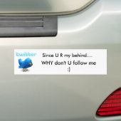 Twitter Bumpersticker (Op auto)