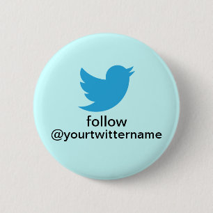 Twitter-Button: Bevorder jezelf! Ronde Button 5,7 Cm
