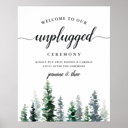 Twitter-ceremonie bij Timber Grove Unplugged Weddi Poster (Voorkant)