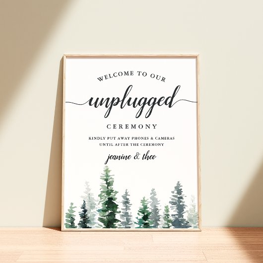 Twitter-ceremonie bij Timber Grove Unplugged Weddi Poster