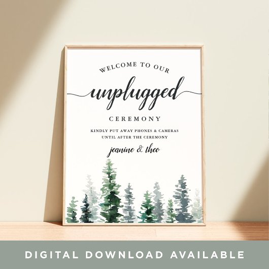Twitter-ceremonie bij Timber Grove Unplugged Weddi Poster