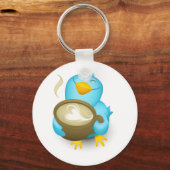 Twitter Coffee Bird Sleutelhanger (Voorkant)
