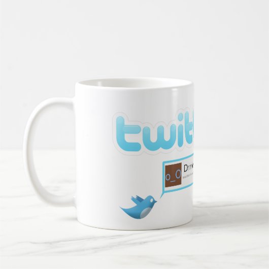 Twitter "Drink thee" Koffiemok (Links)