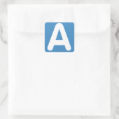 Twitter Emoji - Letter A Vierkante Sticker (Tas)