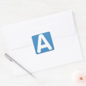 Twitter Emoji - Letter A Vierkante Sticker (Envelop)