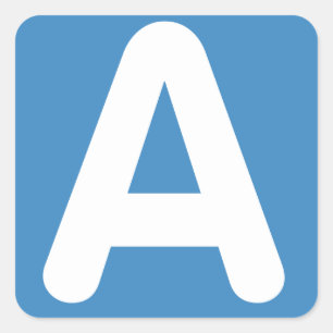 Twitter Emoji - Letter A Vierkante Sticker