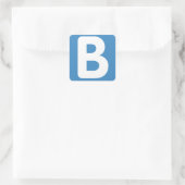 Twitter emoji - Letter B Vierkante Sticker (Tas)