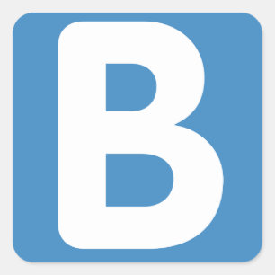 Twitter emoji - Letter B Vierkante Sticker