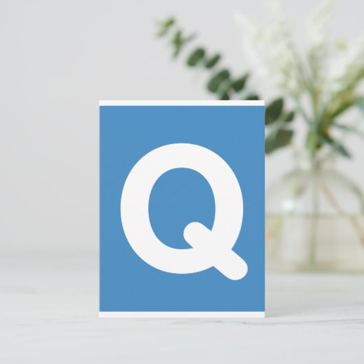 Twitter emoji letter Q Briefkaart (Staand voorkant)