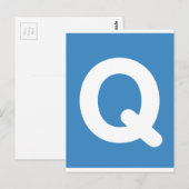 Twitter emoji letter Q Briefkaart (Voorkant / Achterkant)