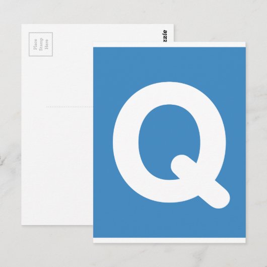 Twitter emoji letter Q Briefkaart (Voorkant / Achterkant)
