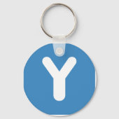 Twitter Emoji Letter Y Sleutelhanger (Voorkant)