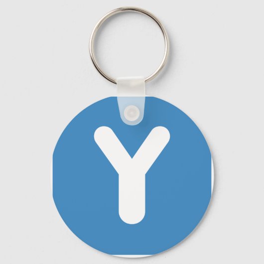 Twitter Emoji Letter Y Sleutelhanger (Voorkant)