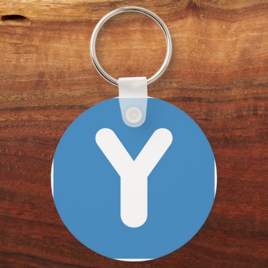 Twitter Emoji Letter Y Sleutelhanger (Voorkant)