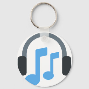 Twitter emoji - Music, Headphone Sleutelhanger