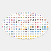 Twitter Emoji Ovale Sticker (Voorkant)