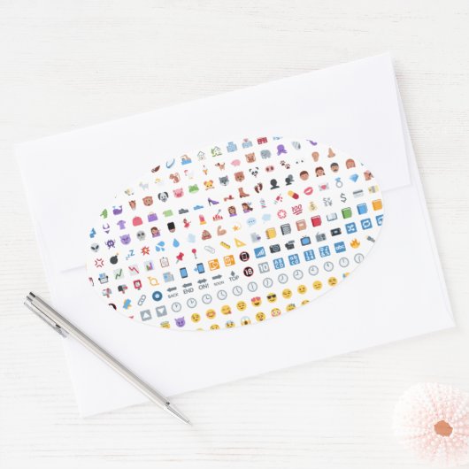 Twitter Emoji Ovale Sticker (Envelop)