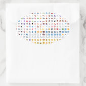 Twitter Emoji Ovale Sticker (Tas)
