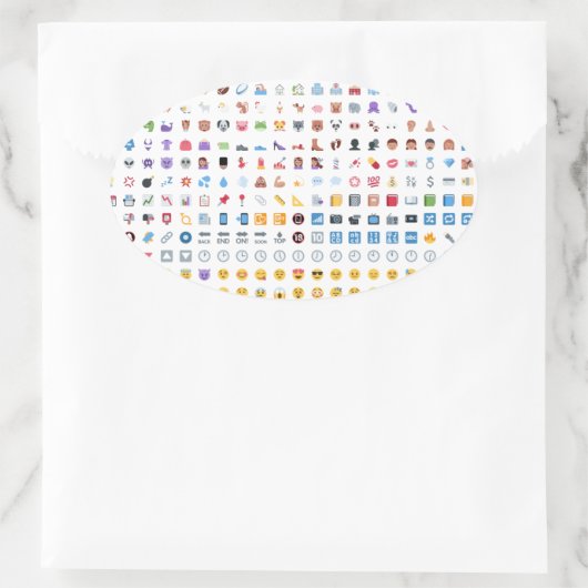 Twitter Emoji Ovale Sticker (Tas)